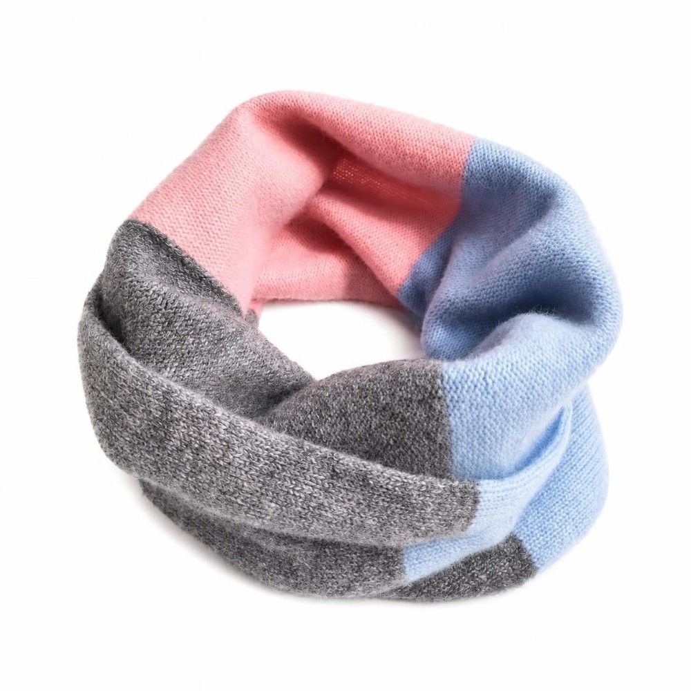 Infinity Scarf Knit - Мягкий разноцветный бесшовный шарф-снуд, вязаный, эластичный,