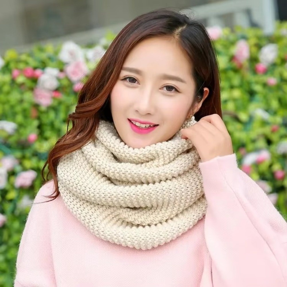 Теплый однотонный шарф-бандана – обзор и цена Infinity Scarf Knit