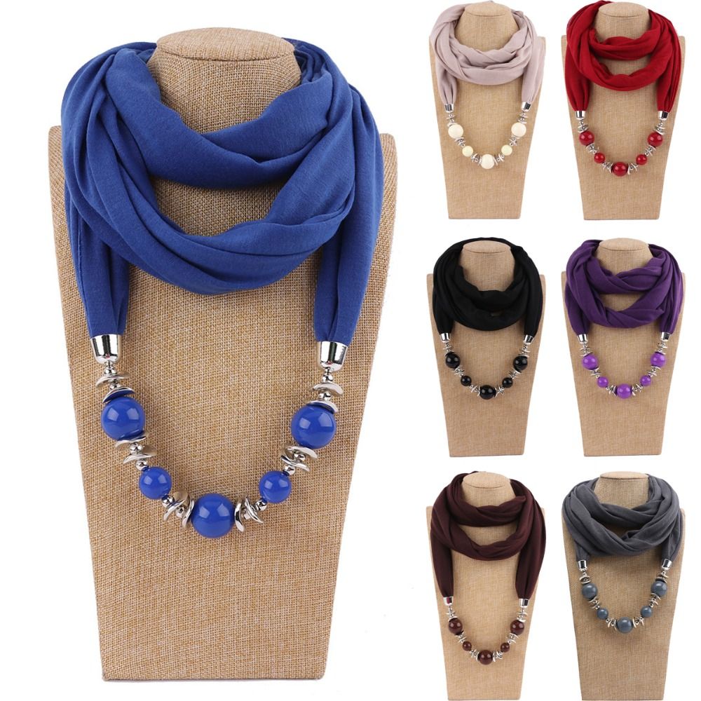Модный шифоновый шарф однотонн – обзор и цена Infinity Scarf Knit