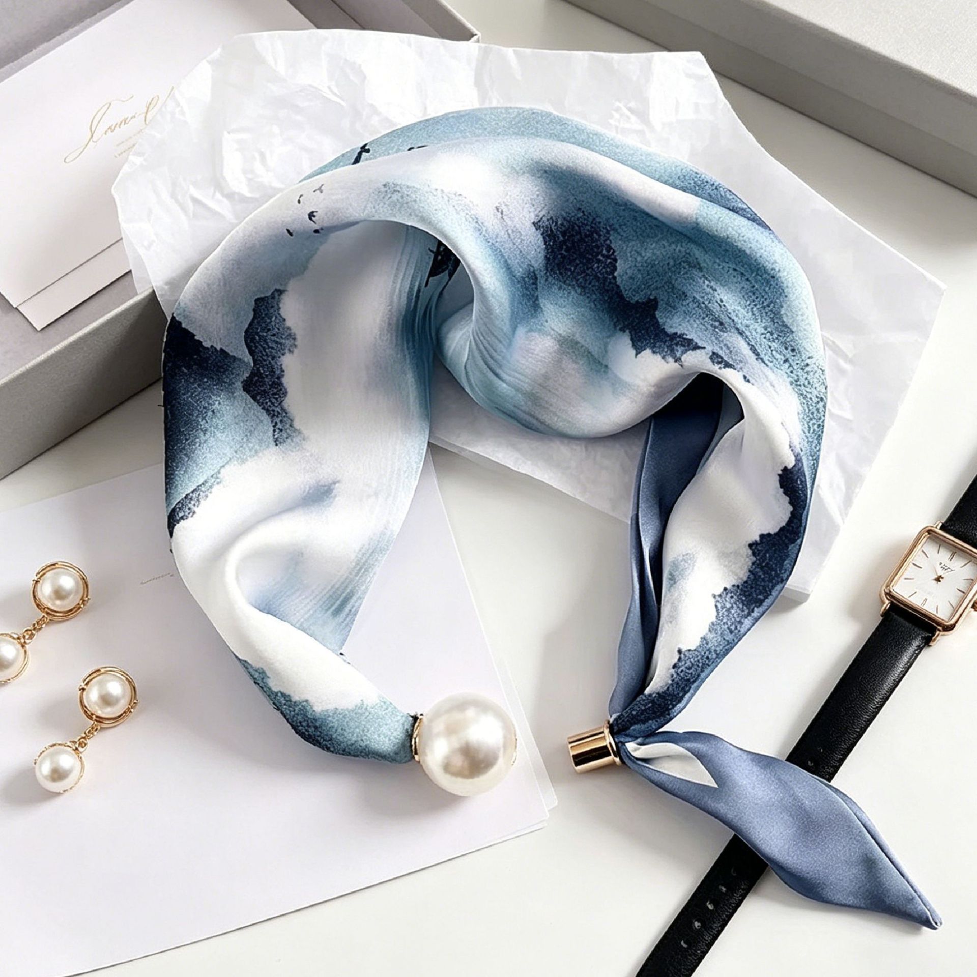 Элегантные шикарные шарфы с же – обзор и цена Silk Neck Scarf